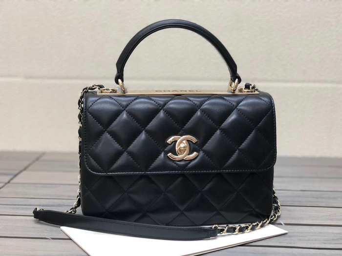 Chanel Lambskin Small Flap Bag with Top Handle AS922362