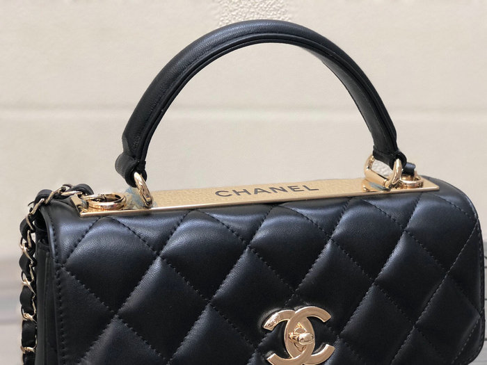 Chanel Lambskin Small Flap Bag with Top Handle AS922362