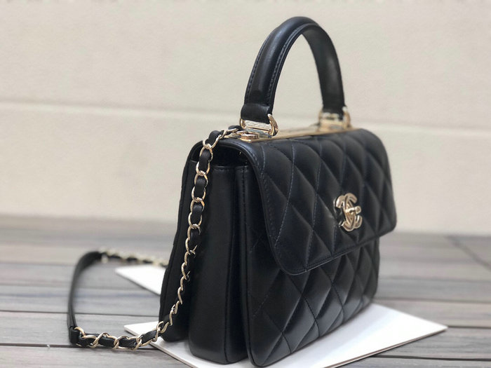 Chanel Lambskin Small Flap Bag with Top Handle AS922362