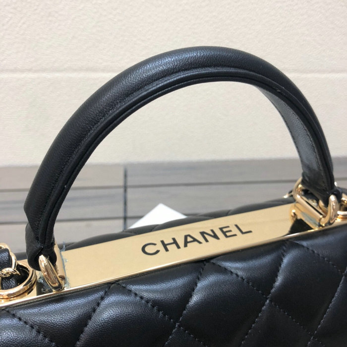 Chanel Lambskin Small Flap Bag with Top Handle AS922362