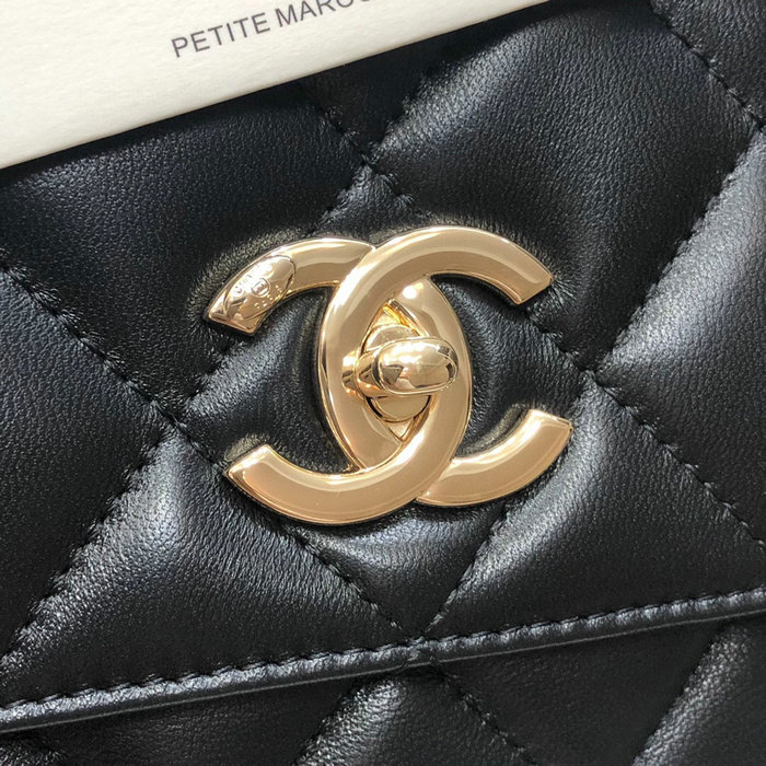 Chanel Lambskin Small Flap Bag with Top Handle AS922362