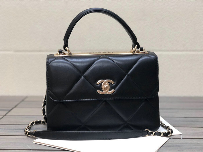 Chanel Lambskin Small Flap Bag with Top Handle AS922363