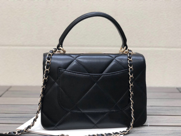 Chanel Lambskin Small Flap Bag with Top Handle AS922363