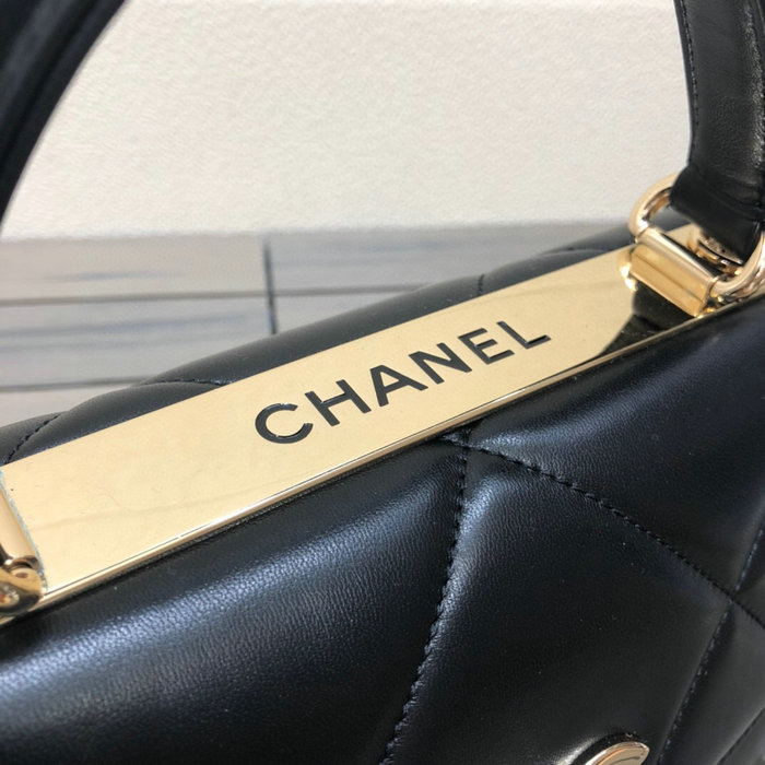 Chanel Lambskin Small Flap Bag with Top Handle AS922363