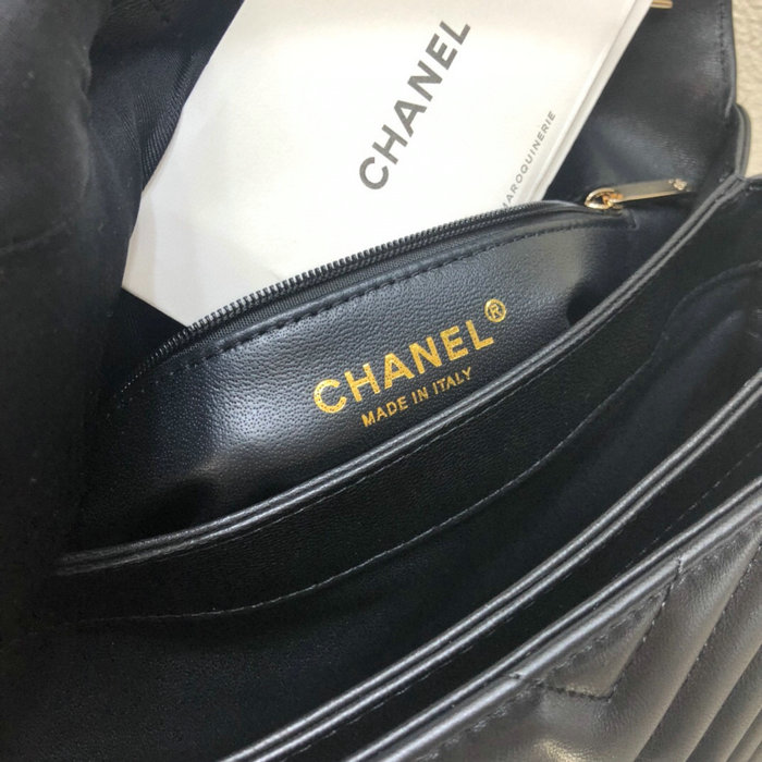 Chanel Lambskin Small Flap Bag with Top Handle AS922364