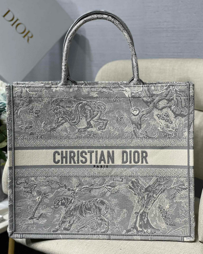 Dior Embroidered Canvas Book Tote M128665