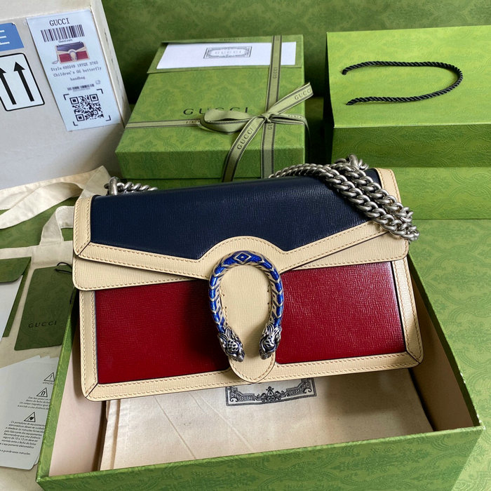 Gucci Dionysus Small Shoulder Bag Blue and Red 400249