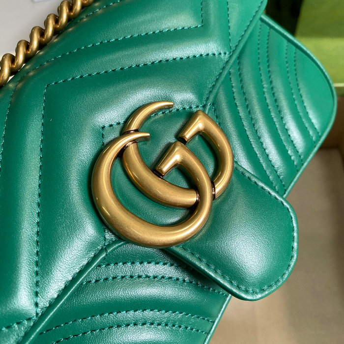 Gucci GG Marmont Matelasse Mini Bag Green 446744