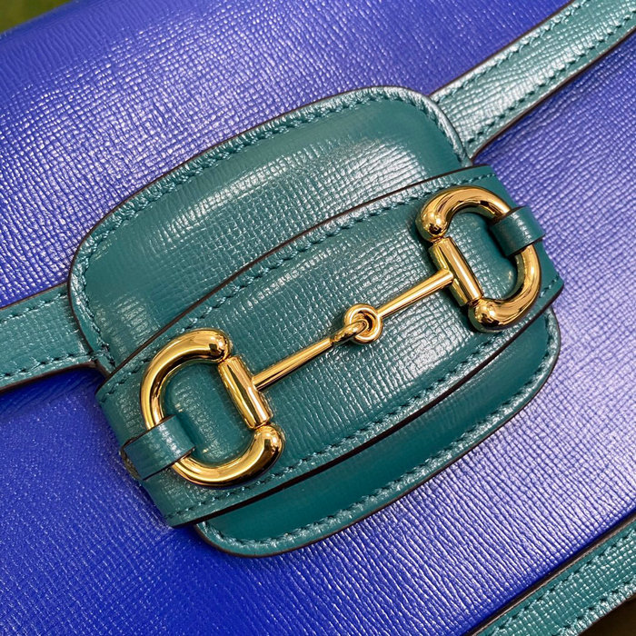 Gucci Horsebit 1955 Small Shoulder Bag Blue 602204