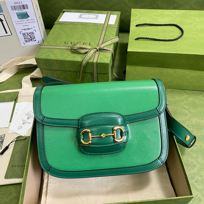 Gucci Horsebit 1955 Small Shoulder Bag Green 602204