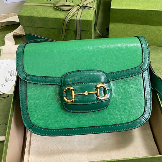 Gucci Horsebit 1955 Small Shoulder Bag Green 602204