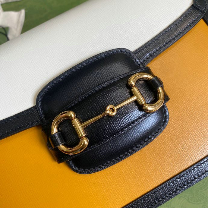 Gucci Horsebit 1955 Small Shoulder Bag Yellow 602204