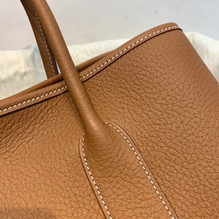 Hermes Leather Garden Party 30 36 Bag Brown HG30361