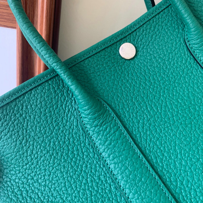 Hermes Leather Garden Party 30 36 Bag Green HG30361