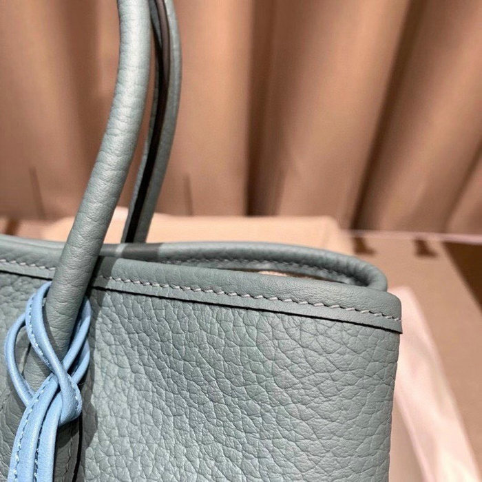 Hermes Leather Garden Party 30 36 Bag Light Blue HG30361