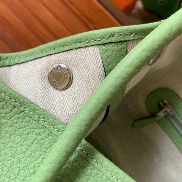 Hermes Leather Garden Party 30 36 Bag Light Green HG30361