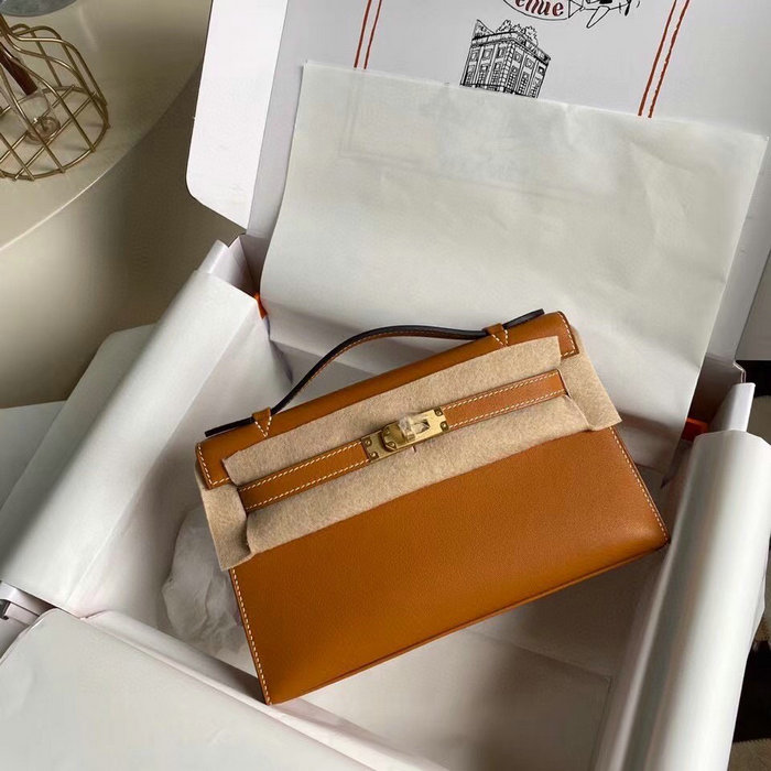 Hermes Swift Kelly Pochette Brown HK2210