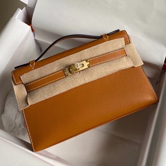 Hermes Swift Kelly Pochette Brown HK2210