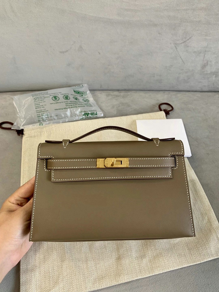 Hermes Swift Kelly Pochette Grey HK2210