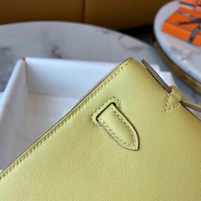 Hermes Swift Kelly Pochette Light Yellow HK2210