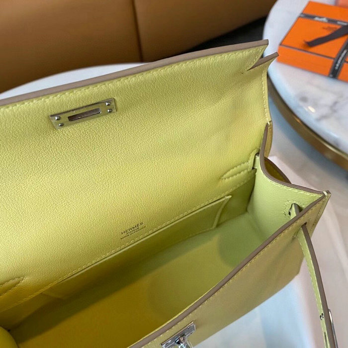 Hermes Swift Kelly Pochette Light Yellow HK2210