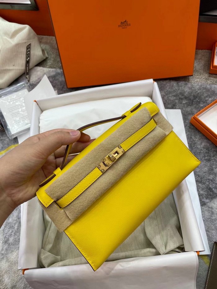 Hermes Swift Kelly Pochette Yellow HK2210