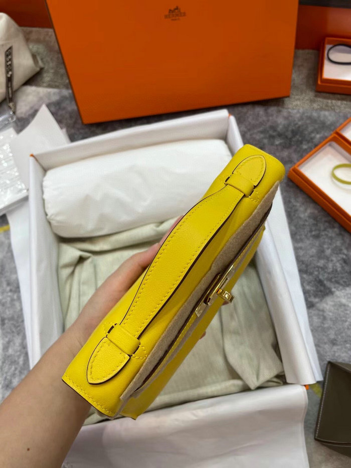 Hermes Swift Kelly Pochette Yellow HK2210