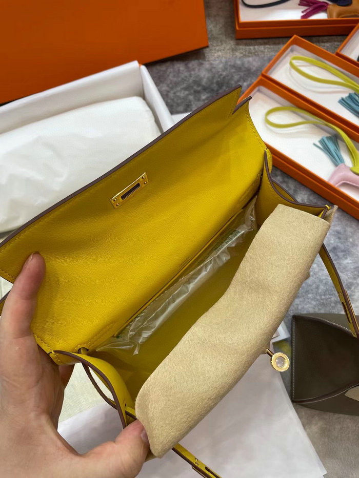 Hermes Swift Kelly Pochette Yellow HK2210