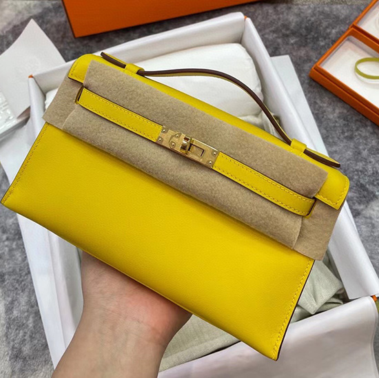 Hermes Swift Kelly Pochette Yellow HK2210