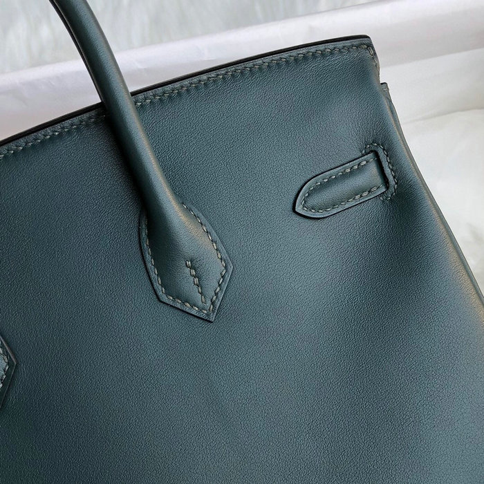 Hermes Swift Leather Birkin Bag Dark Green HB2530356