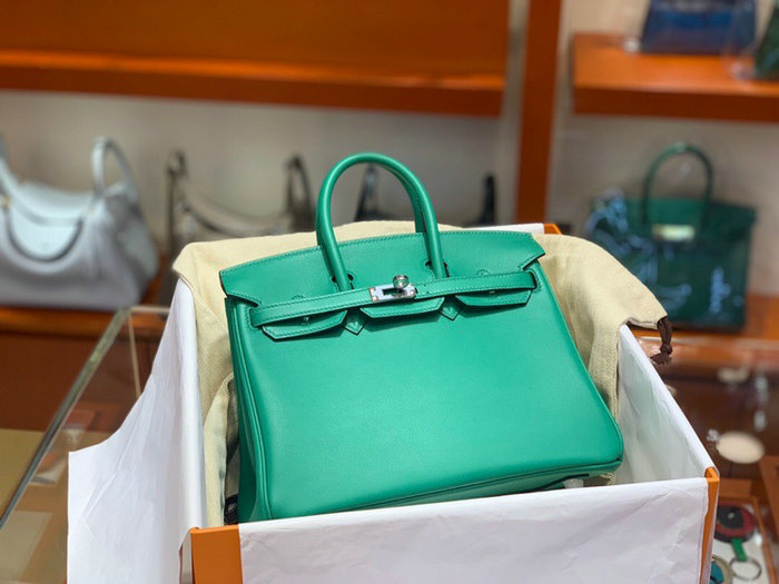 Hermes Swift Leather Birkin Bag Green HB2530356