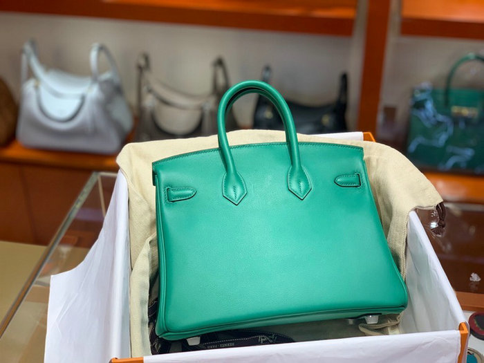 Hermes Swift Leather Birkin Bag Green HB2530356