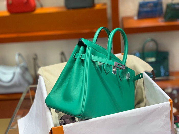 Hermes Swift Leather Birkin Bag Green HB2530356