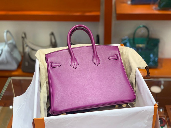 Hermes Swift Leather Birkin Bag Purple HB2530356