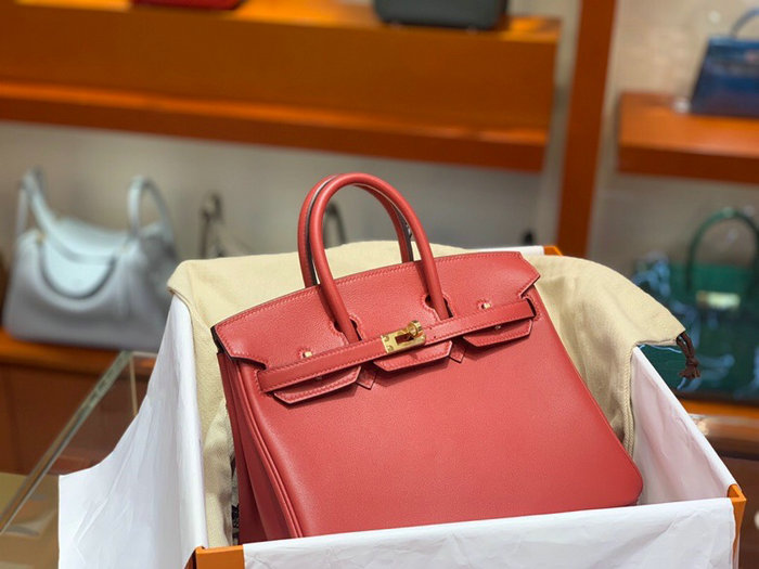 Hermes Swift Leather Birkin Bag Red HB2530356