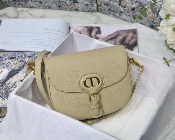 Medium Dior Grained Calfskin Bobby Bag Beige M8018