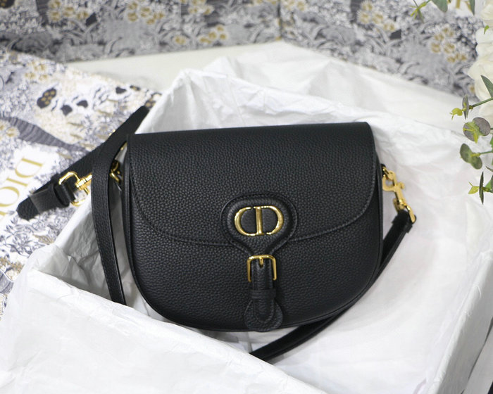 Medium Dior Grained Calfskin Bobby Bag Black M8018