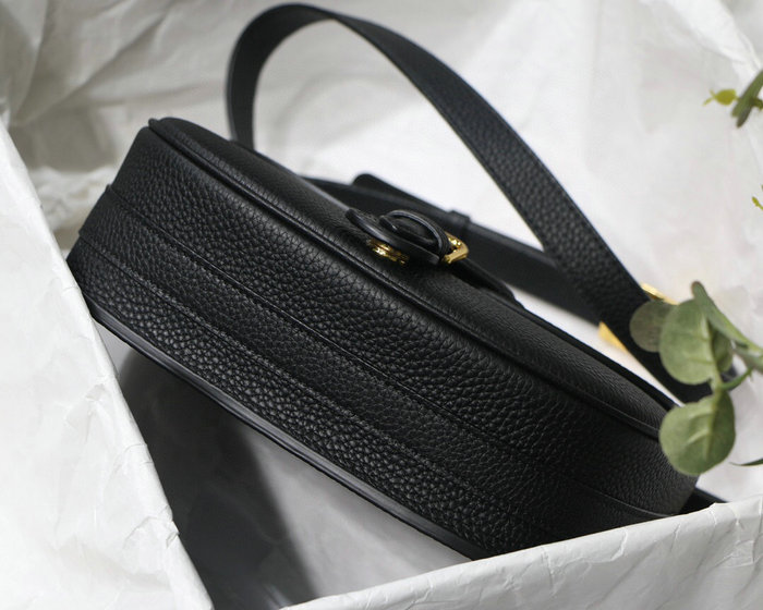 Medium Dior Grained Calfskin Bobby Bag Black M8018