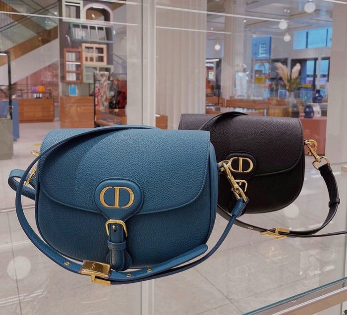 Medium Dior Grained Calfskin Bobby Bag Blue M8018