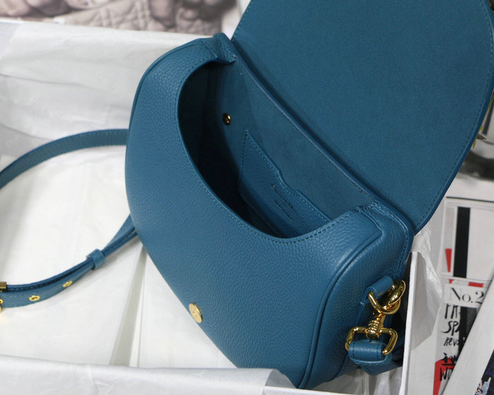 Medium Dior Grained Calfskin Bobby Bag Blue M8018