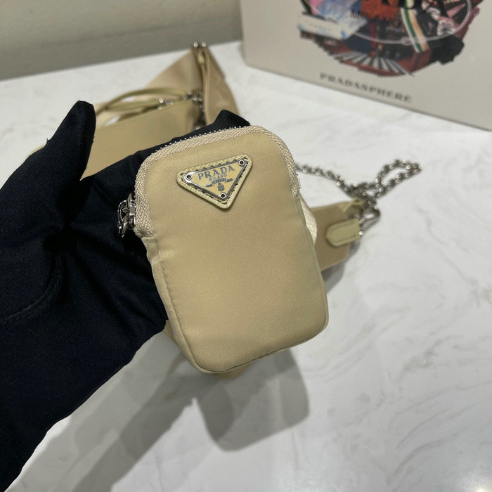 Prada Nylon Hobo Bag Khaki 1BH204