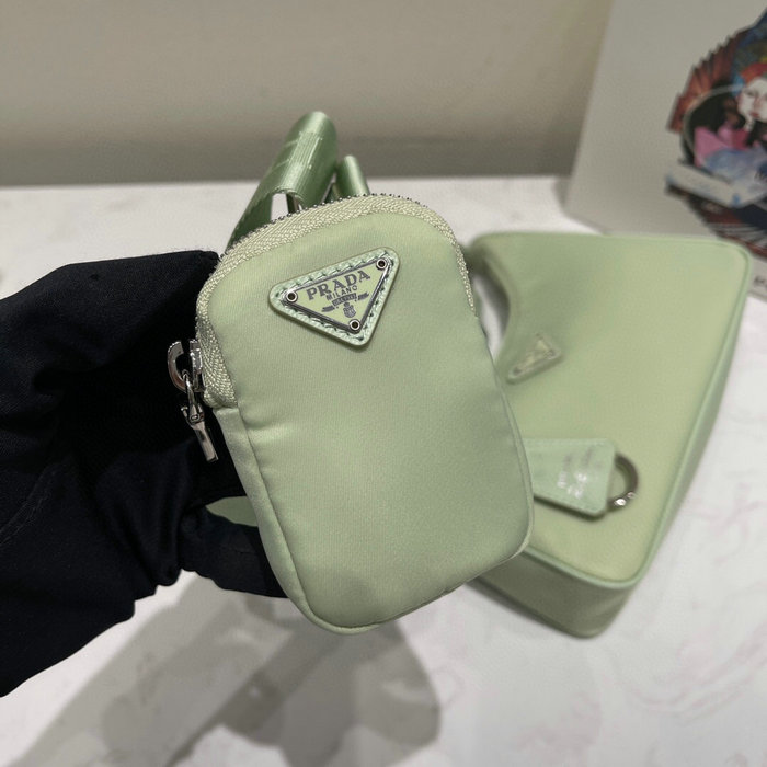 Prada Nylon Hobo Bag Light Green 1BH204