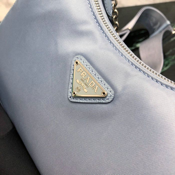 Prada Nylon Hobo Bag Skyblue 1BH204