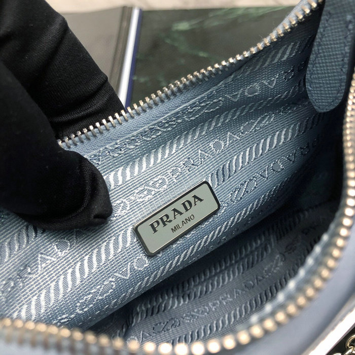 Prada Nylon Hobo Bag Skyblue 1BH204