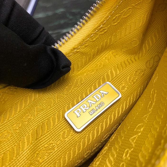 Prada Nylon Hobo Bag Yellow 1BH204