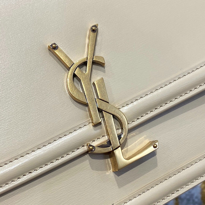 YSL Solferino Medium Satchel Beige 634305