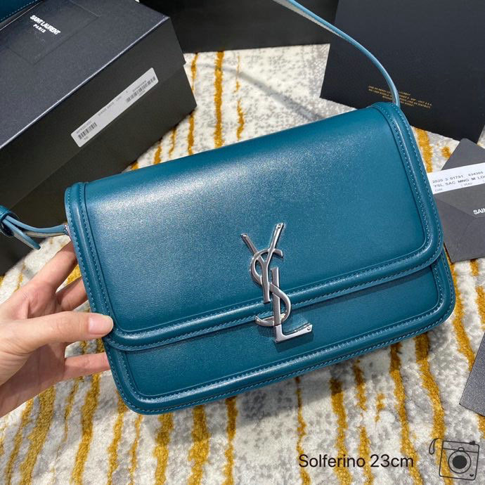 YSL Solferino Medium Satchel Green 634305