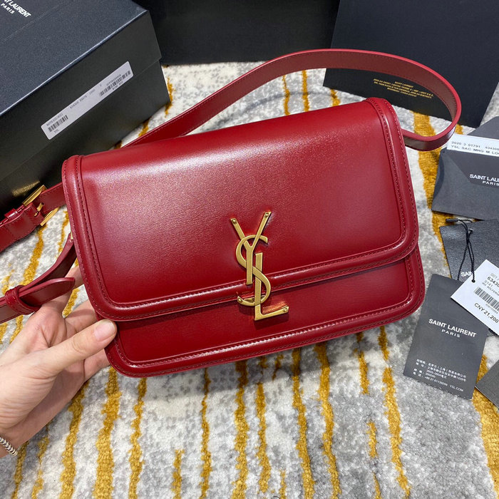 YSL Solferino Medium Satchel Red 634305