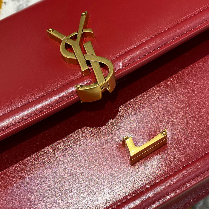 YSL Solferino Medium Satchel Red 634305