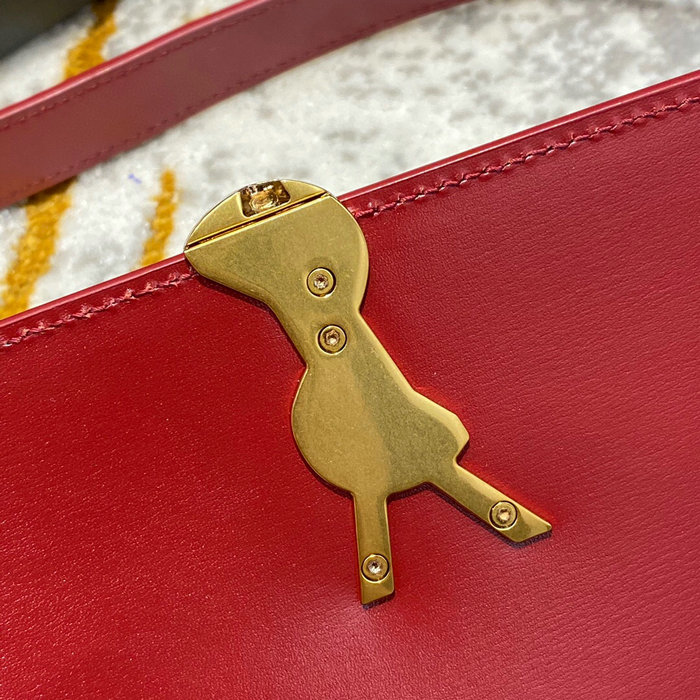 YSL Solferino Medium Satchel Red 634305